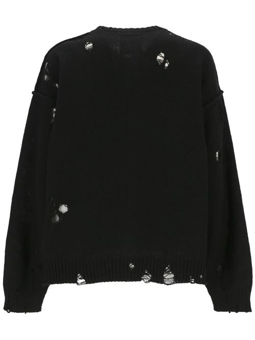 Cotton sweater with embroidery Mihara Yasuhiro | A12CD501BLACK